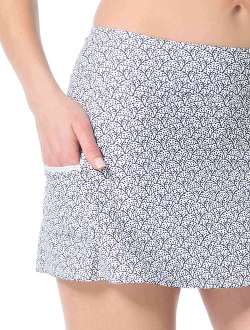 Beach House Samoan Floral Emmal Swim Skort In Blue