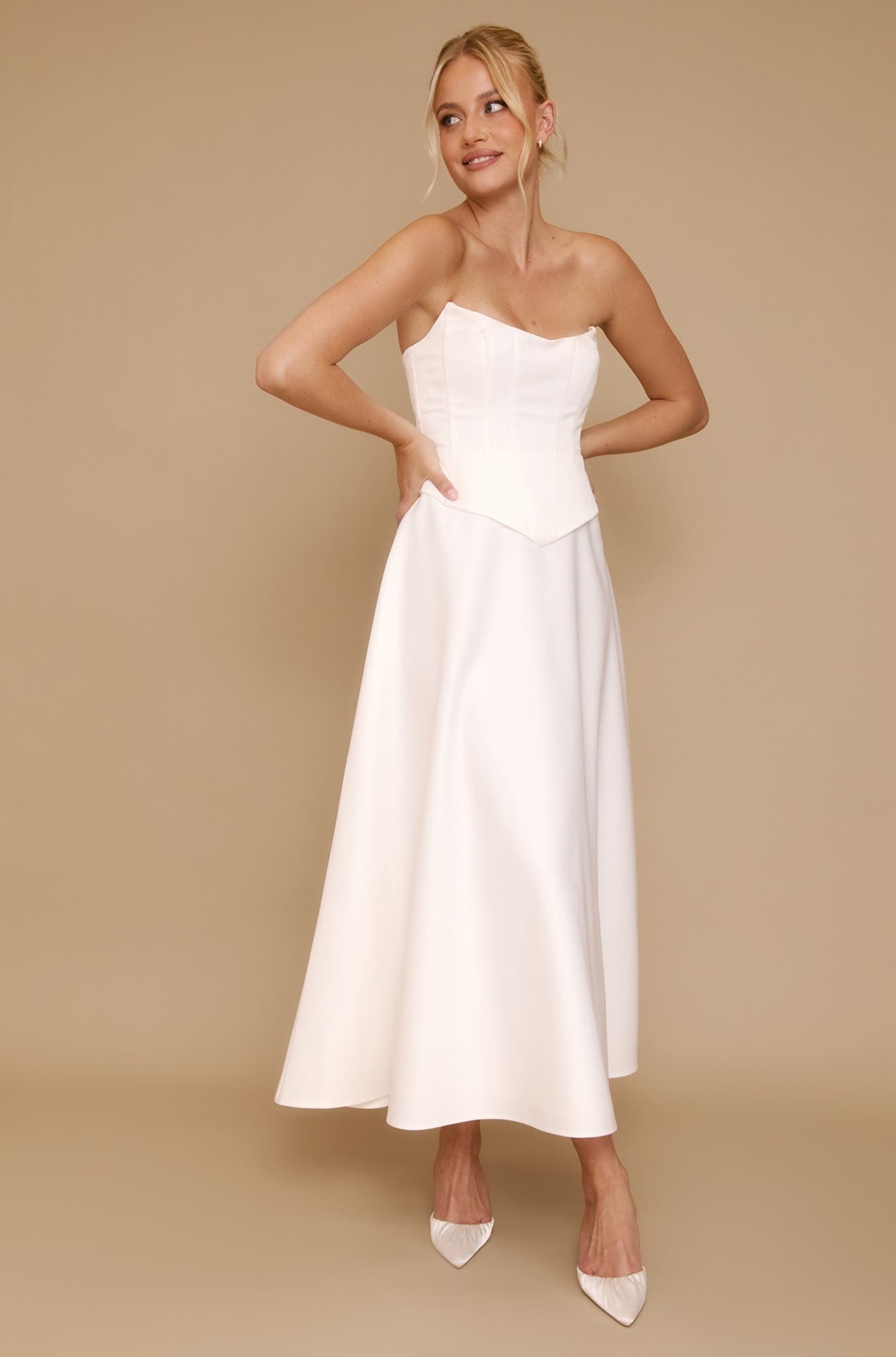 bridal satin bandeau corset skater dress 5 Top Picks From The PLT Bridal Edit | The 411