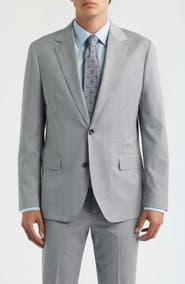 Bonobos Jetsetter Standard Fit Grey Stretch Wool Suit Jacket