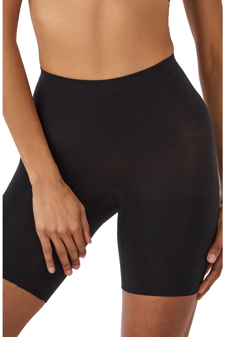 SPANXsculpt™ Seamless Power Mid-Thigh Shorts, Main, color, VERY BLACK