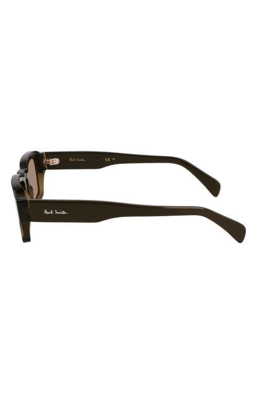 Paul Smith Latimer 49mm Small Modified Rectangular Sunglasses In Transparent Khaki