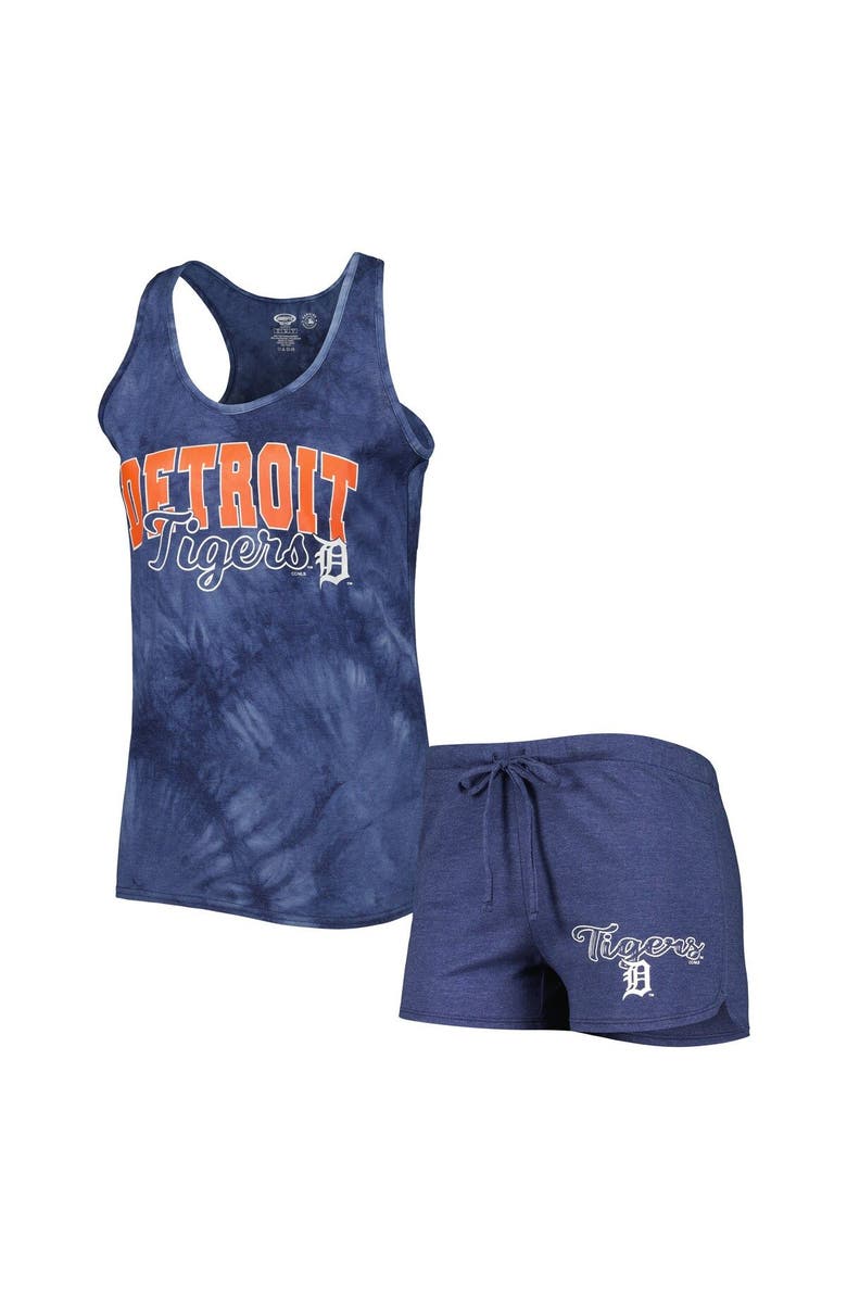 CONCEPTS SPORT Women's Concepts Sport Navy Detroit Tigers Billboard Racerback Tank & Shorts Sleep Set, Main, color, 