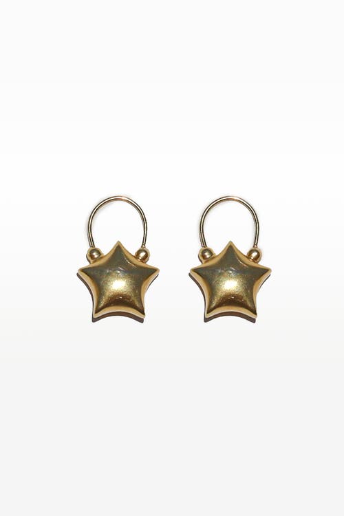 67jewelry Gold Puffed Star Earrings In Gold