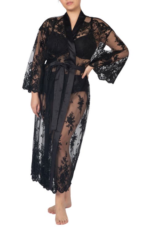 Darling Sheer Lace Robe (Plus Size)