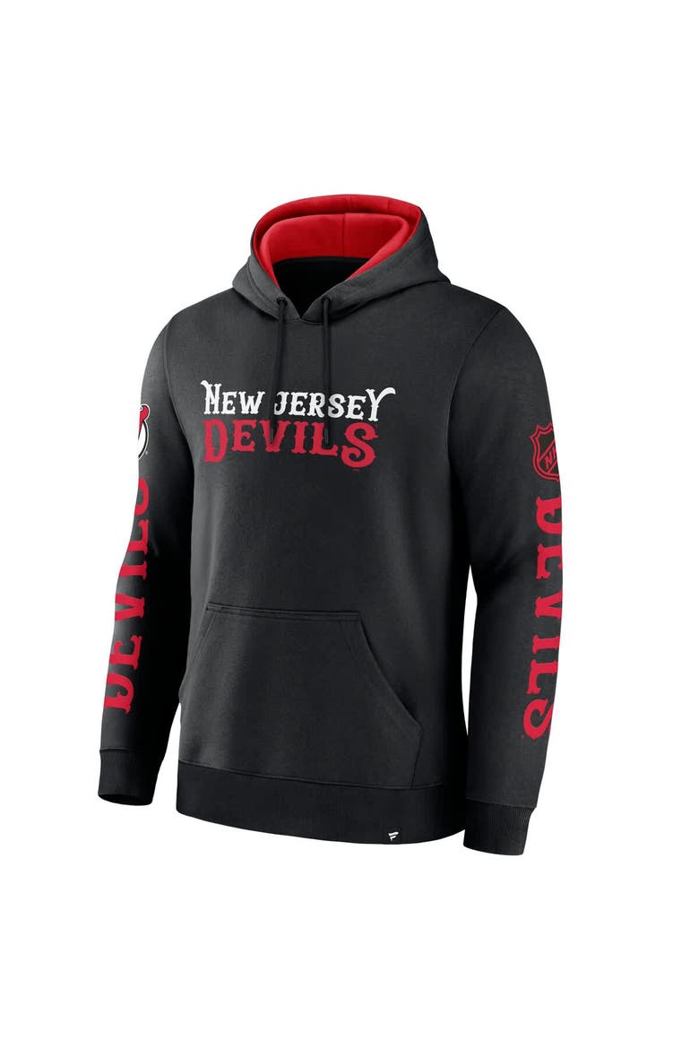 Men's Fanatics Black New Jersey Devils Big City Legacy Fleece Pullover Hoodie, Alternate, color, Black