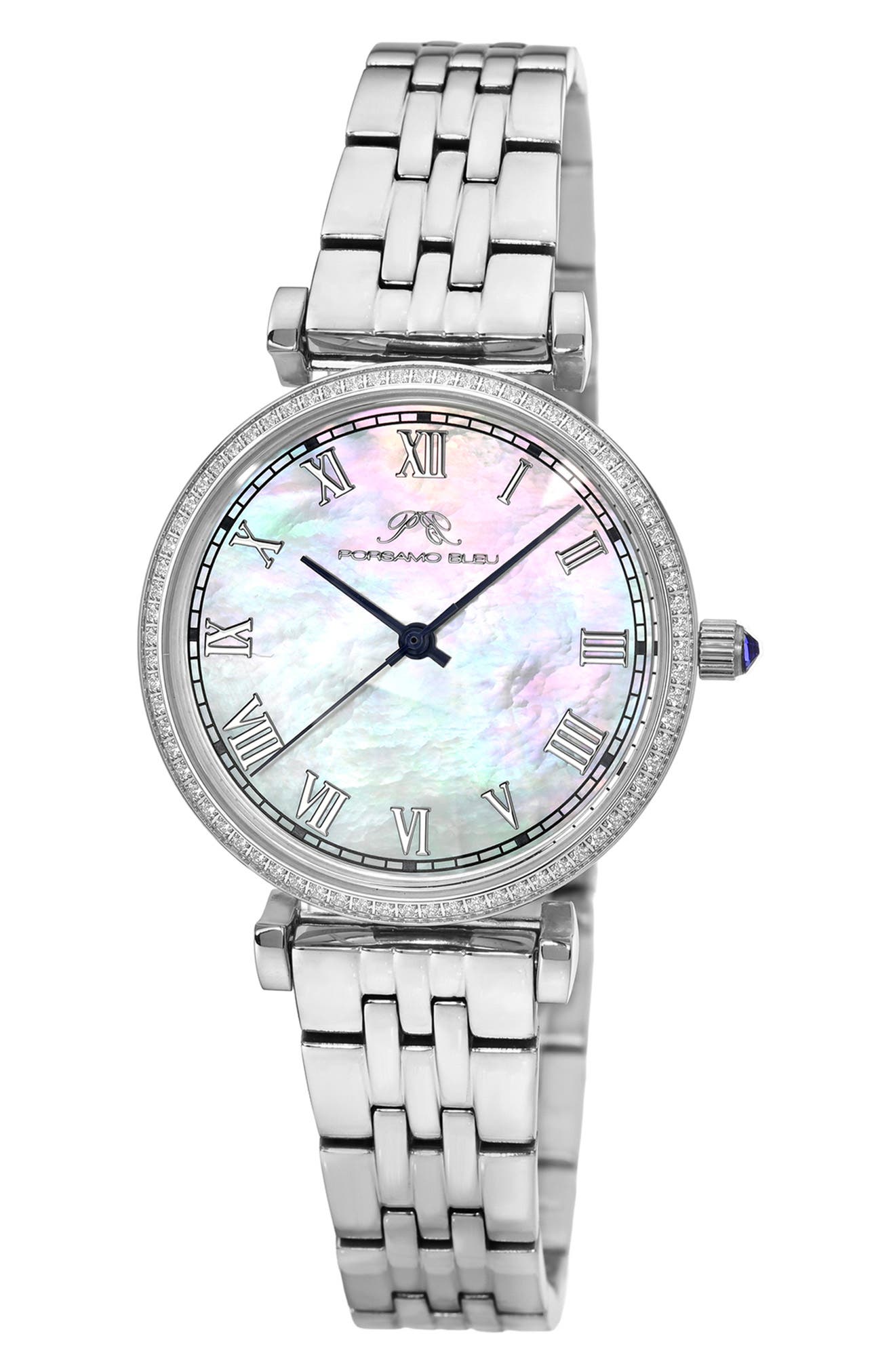 PORSAMO BLEU Emma Mother-of-Pearl Dial Bracelet Watch