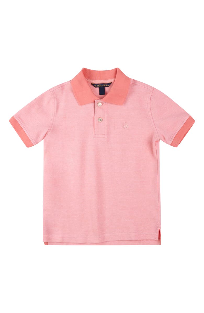 Brooks Brothers Kids' Tonal Contrast Cotton Piqué Polo, Main, color,