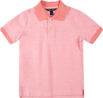 Kids' Tonal Contrast Cotton Piqué Polo