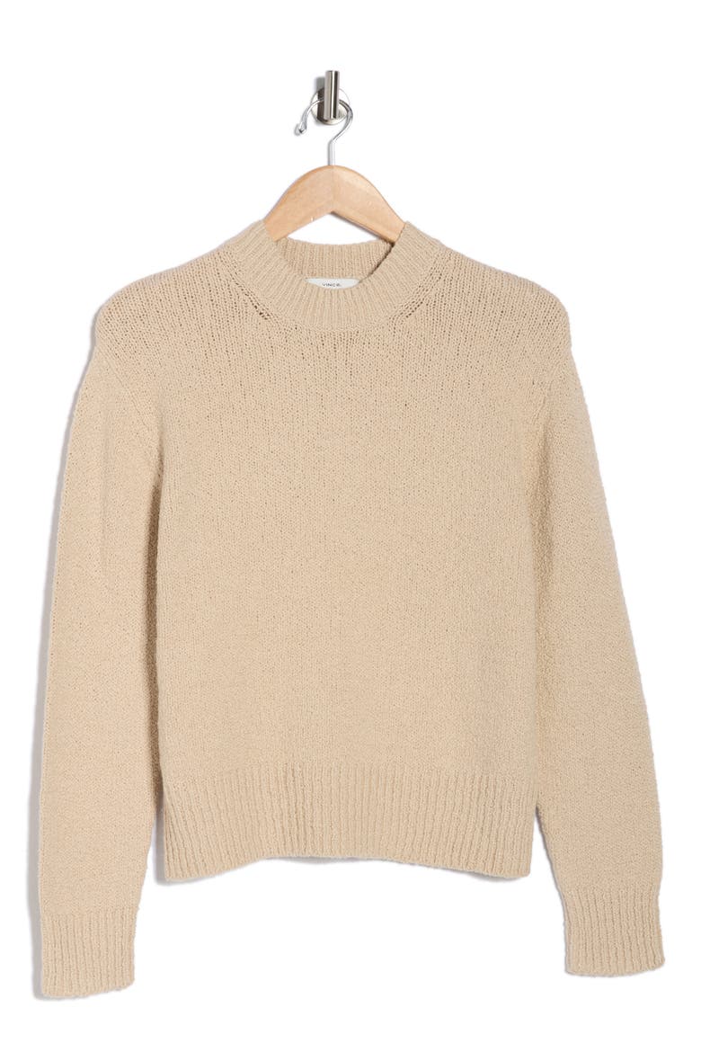 Rib Drop Shoulder Crewneck Sweater, Alternate, color, COBBLESTONE