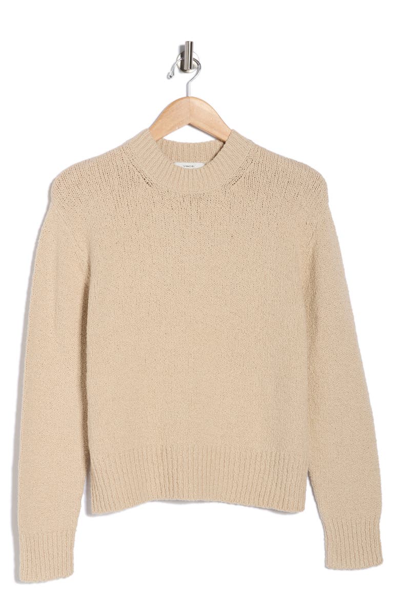 Vince Rib Drop Shoulder Crewneck Sweater, Alternate, color, Cobblestone