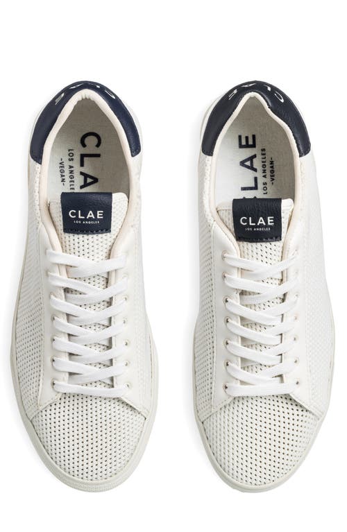Clae Bradley Knit Low Top Sneaker In White Navy Cactus