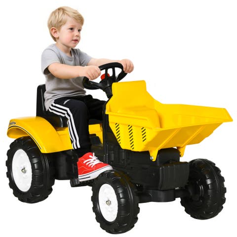 Kids Ride-On Excavator with Manual Bucket