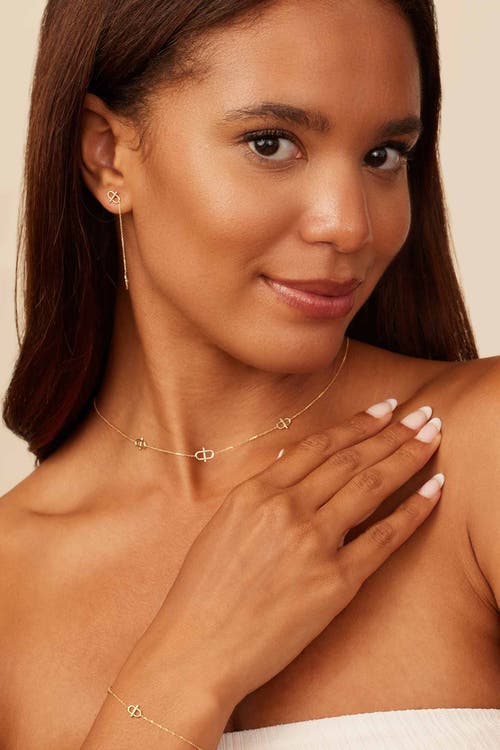 Oradina 14k Gold Harmony Station Necklace In Yellow Gold