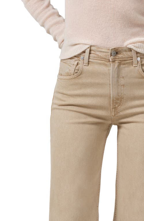 Citizen Of Humanity Citizens Of Humanity Lyra Raw Hem Ankle Wide Leg Jeans In Porcini