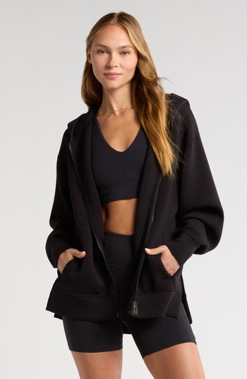 Zella Front Zip High-Low Hoodie | Nordstrom