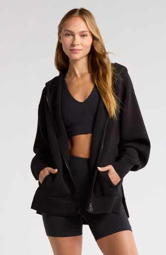 Zella Relaxed Fit High-Low Zip Hoodie