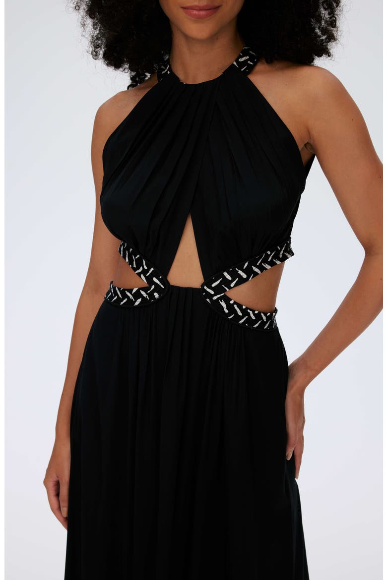 Elizabeth Cutout Maxi Dress, Alternate, color, BLK/TIGRIS