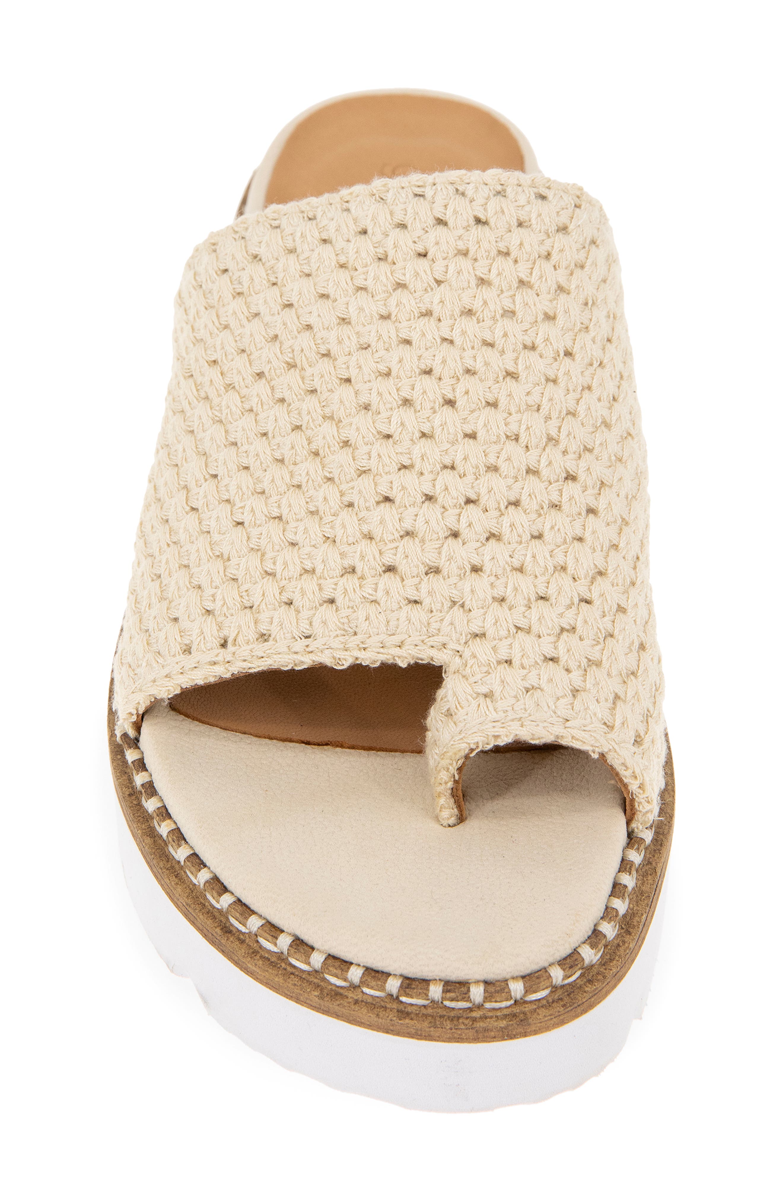 Gentle Souls Lavern Platform Slide Sandal, Alternate, color, Cream Fabric