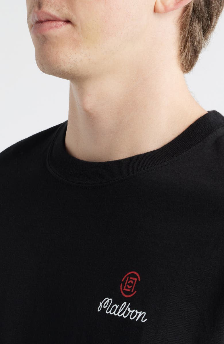 Malbon Golf Bermuda Clot Cotton Graphic T-Shirt, Alternate, color, Black