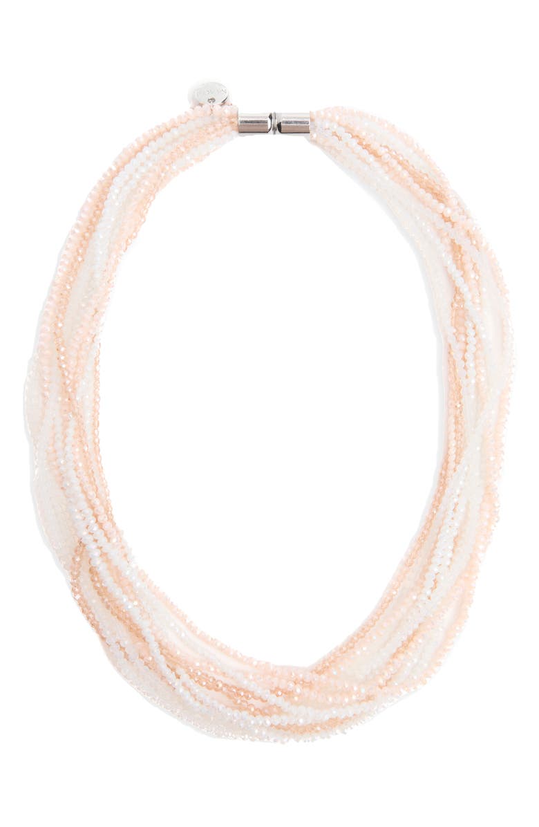 SAACHI Multi Strand Beaded Necklace, Main, color, White