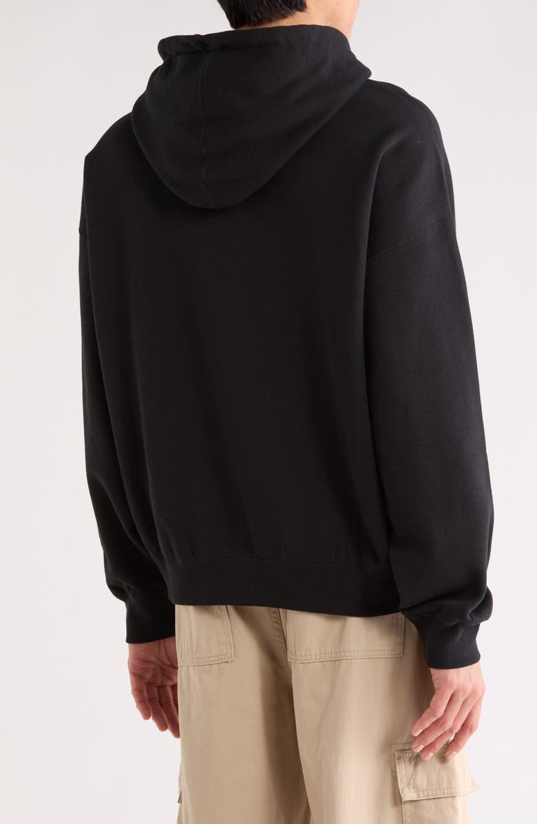 Obey Stars Embroidered Logo Hoodie, Alternate, color, Digital Black