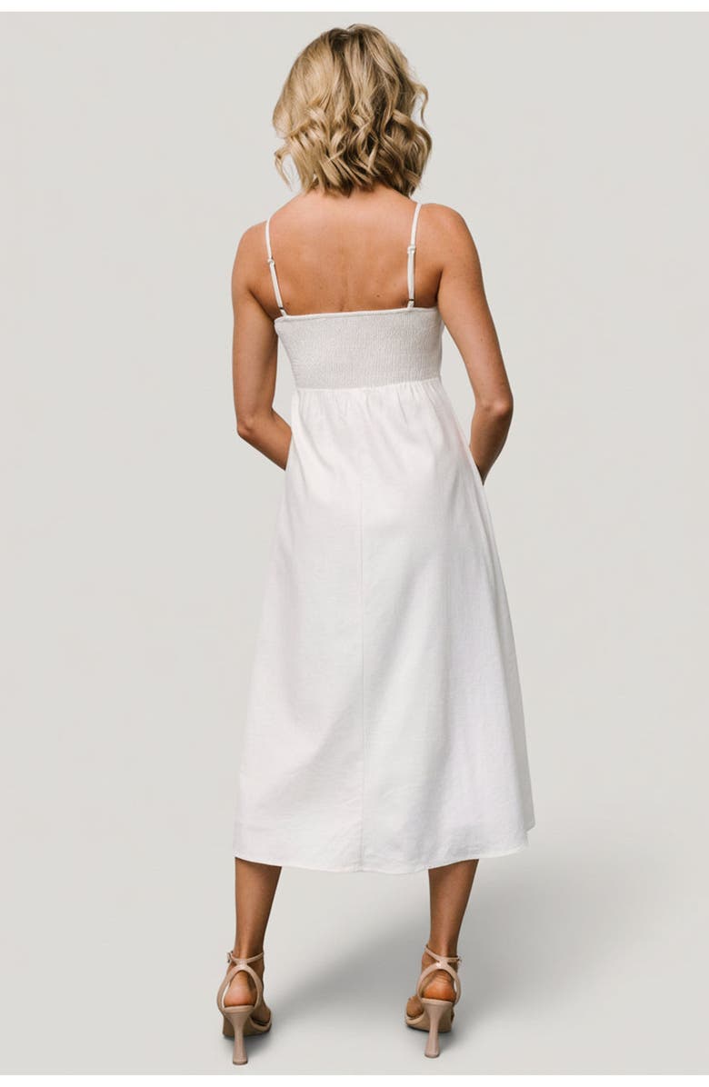 Baltic Børn Laya Button Front Dress, Alternate, color, Ivory