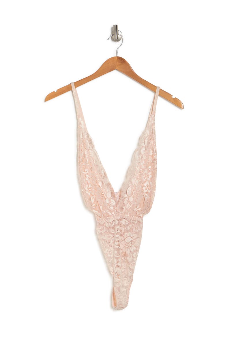 Lace Bodysuit, Alternate, color, BLUSH
