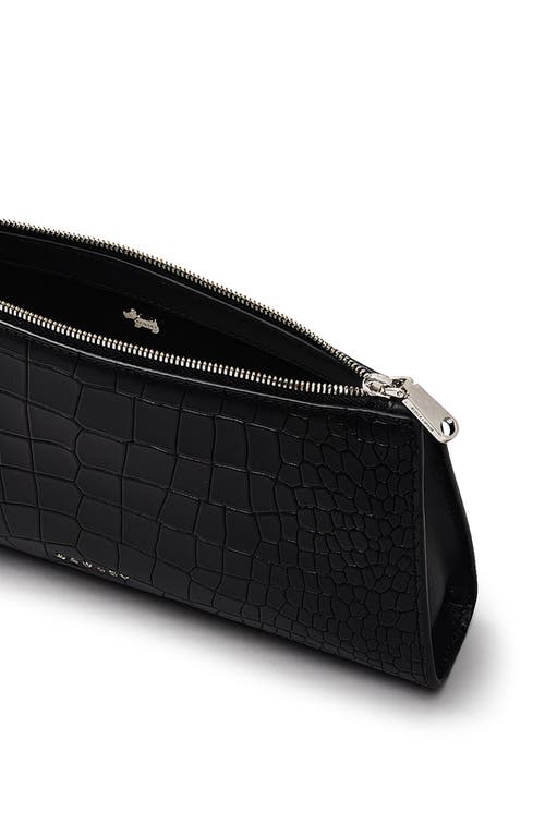 Radley Glasshouse Croc Embossed Clutch In Black