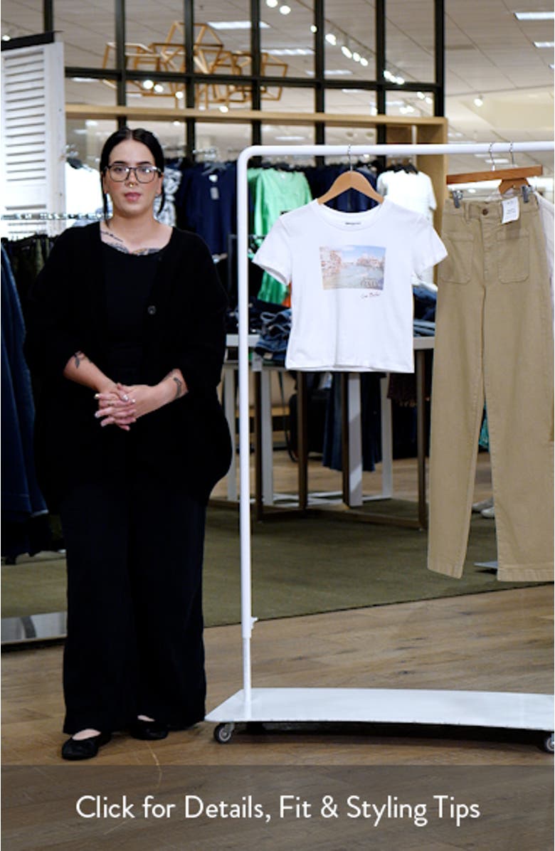 Italy Love Organic Cotton Crop Graphic T-Shirt, sales video thumbnail