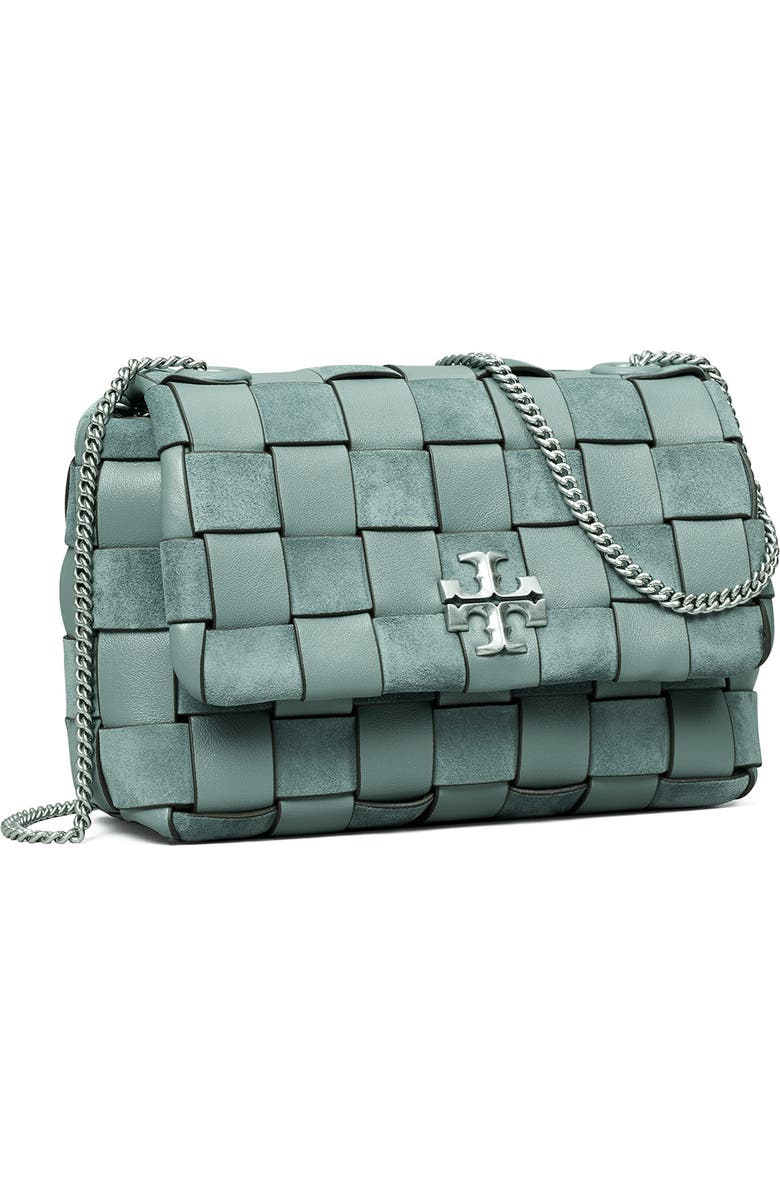 Tory Burch Kira Small Woven Leather Convertible Shoulder Bag, Alternate, color,