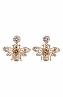EYE CANDY LOS ANGELES Bee Cubic Zirconia Drop Earrings