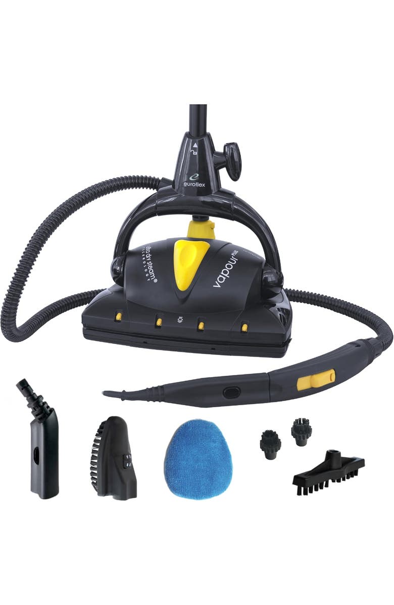 Euroflex Vapour Plus 18-Piece Steam Mop, Alternate, color, Black