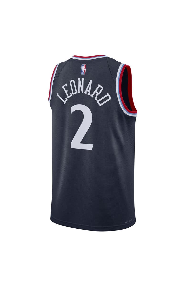 Nike Unisex Nike Kawhi Leonard Navy LA Clippers 2024/25 Swingman Jersey - Icon Edition, Alternate, color, Navy