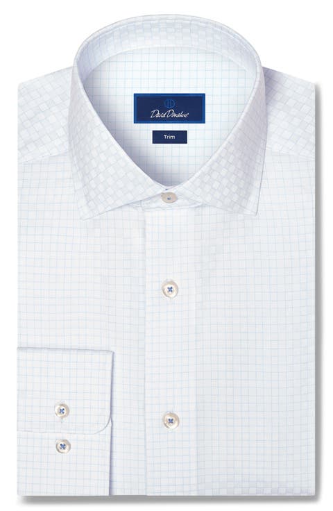 Trim Fit Dobby Check Dress Shirt