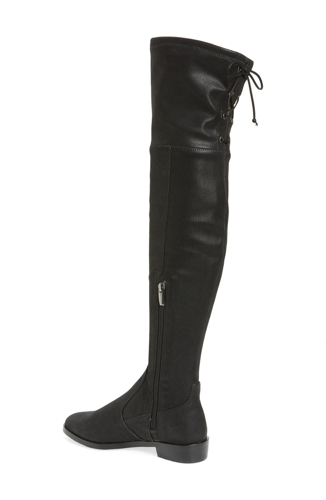 Crisintha Over the Knee Boot, Alternate, color, BLACK SYNTHETIC LEATHER