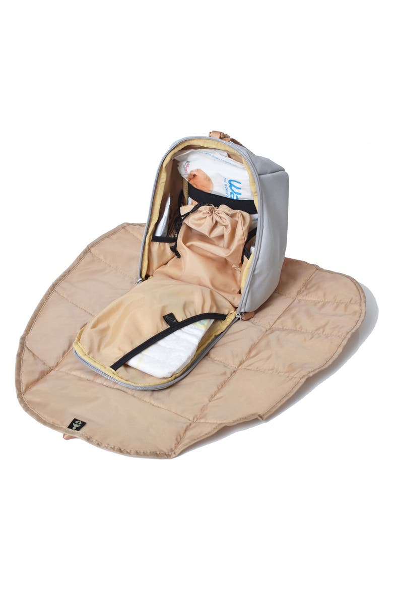Prescott Coated Canvas Diaper Bag, Alternate, color, BLACK