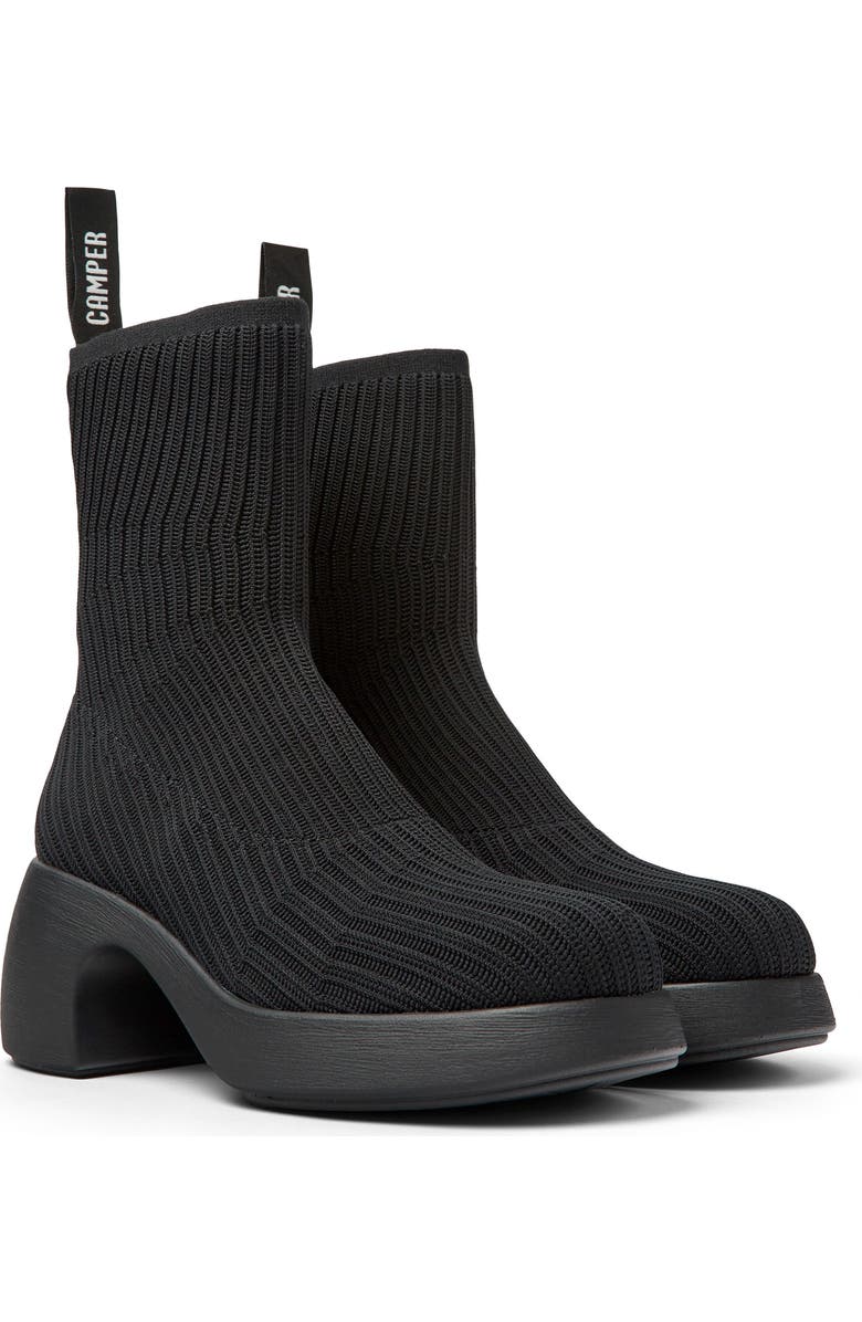 Camper Thelma Knit Platform Bootie, Main, color,