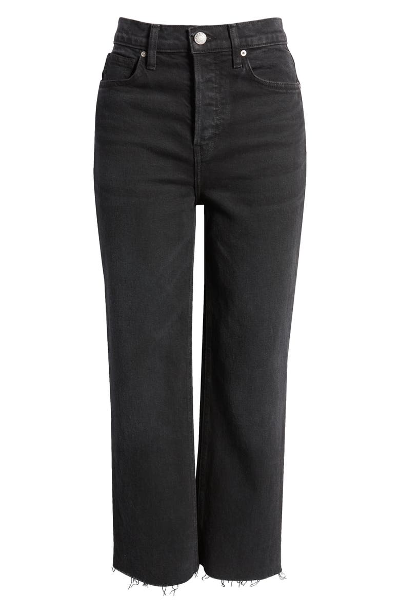 Frank & Eileen Monaghan High Waist Raw Hem Crop Mom Jeans, Alternate, color,