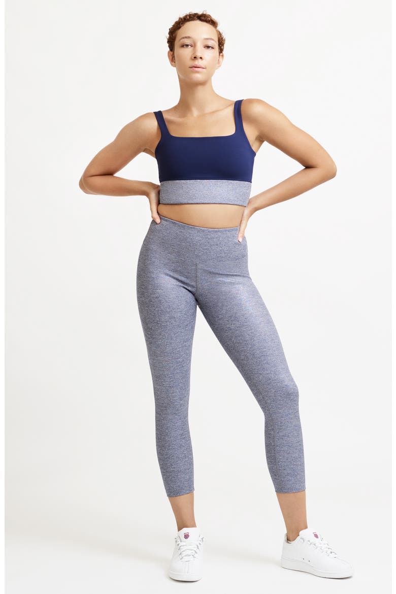 The Glow Up by EleVen by Venus Williams x K-Swiss All That Shimmers Tennis Sports Bra, Alternate, color, ADMIRAL NAVY