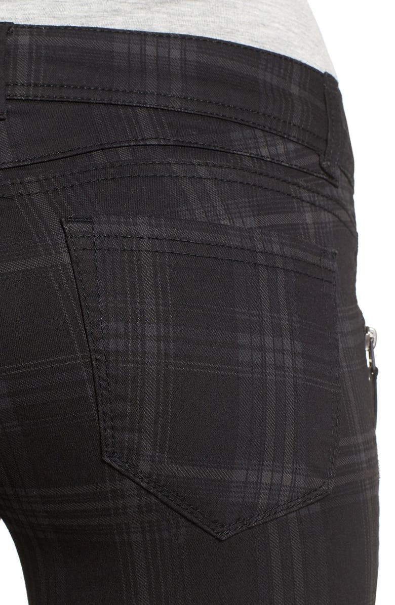 Wit & Wisdom Plaid Stretch Skinny Jeans, Alternate, color, 