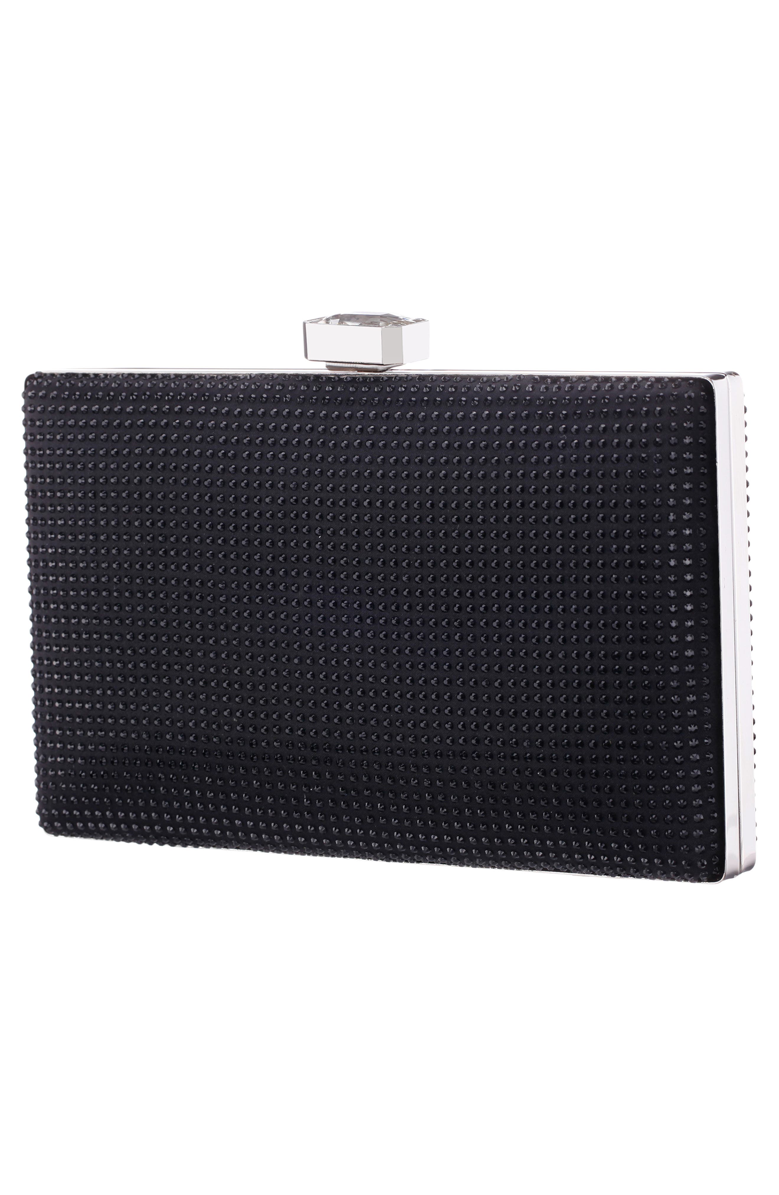 Nina Justin Frame Clutch, Alternate, color, Black