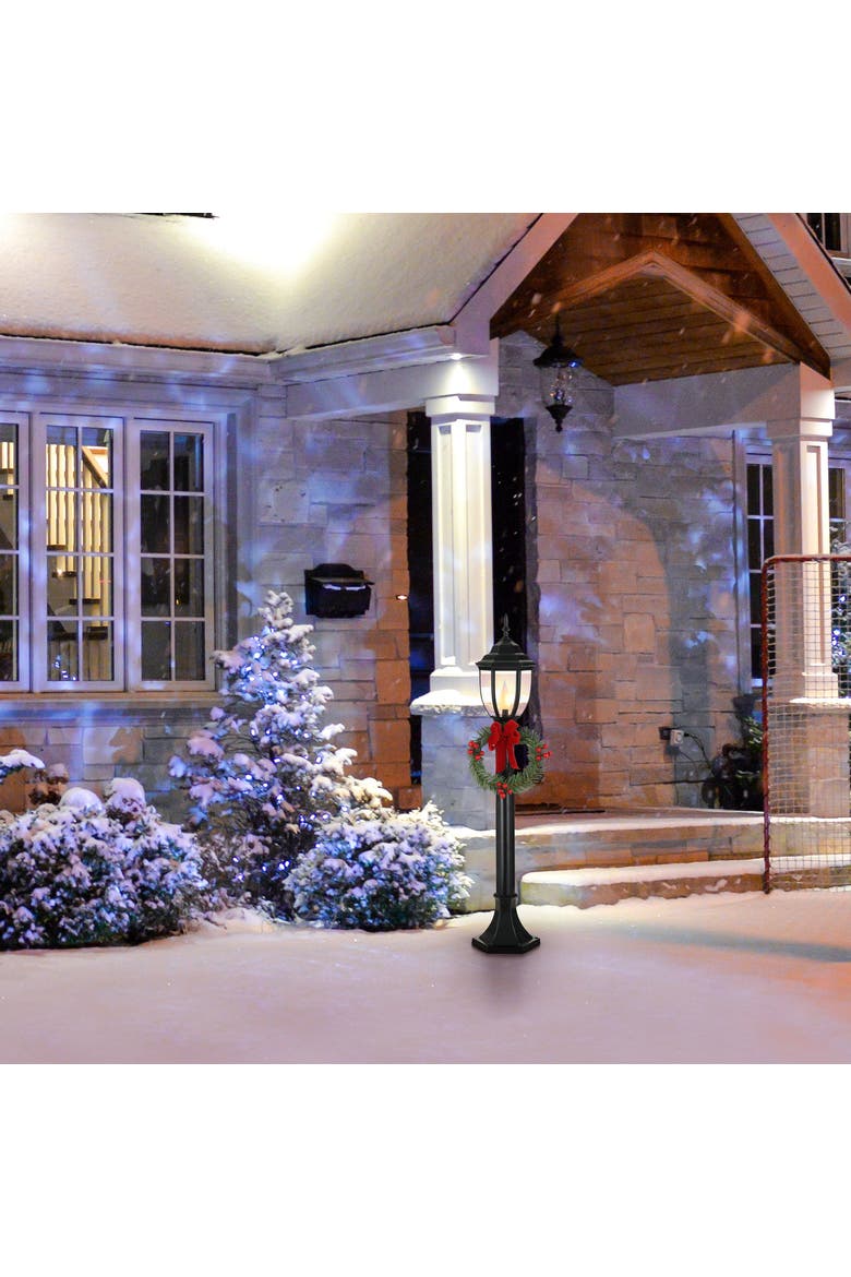 35 in. Lit Decorative Lamp Post, Alternate, color, Multicolor
