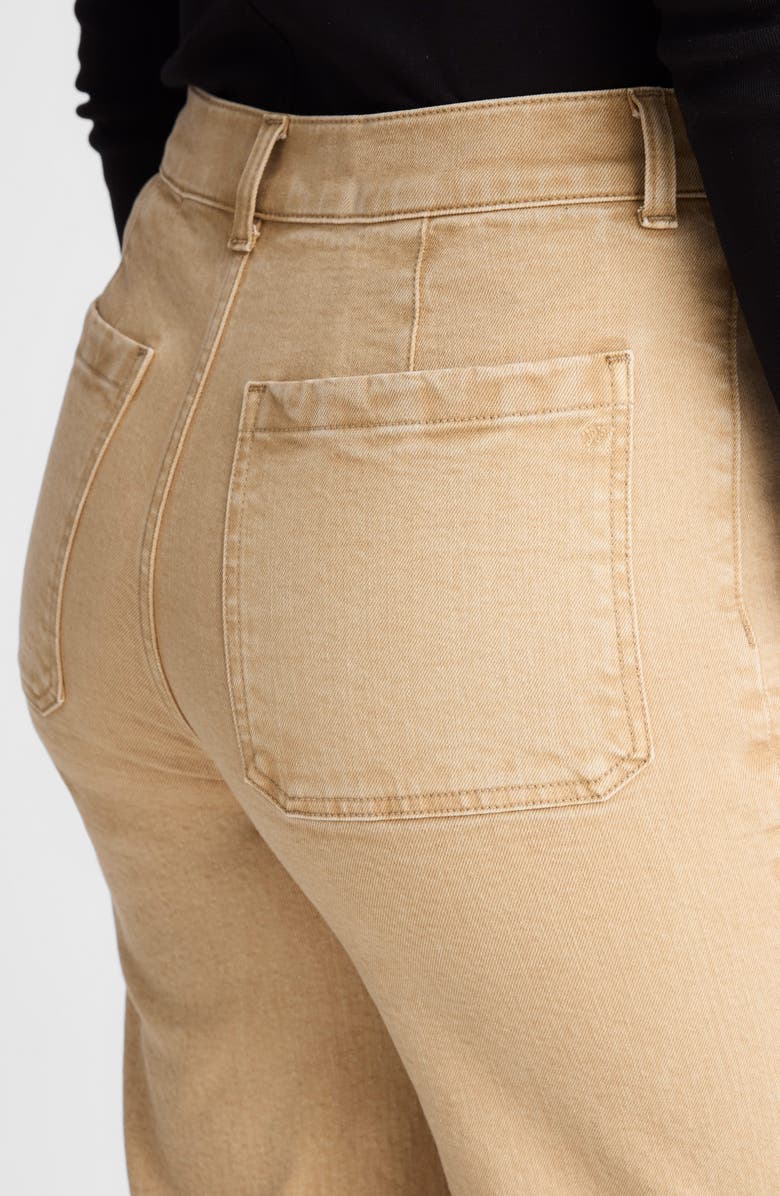 Madewell The Emmy Patch Pocket Wide Leg Pants, Alternate, color, Fawn