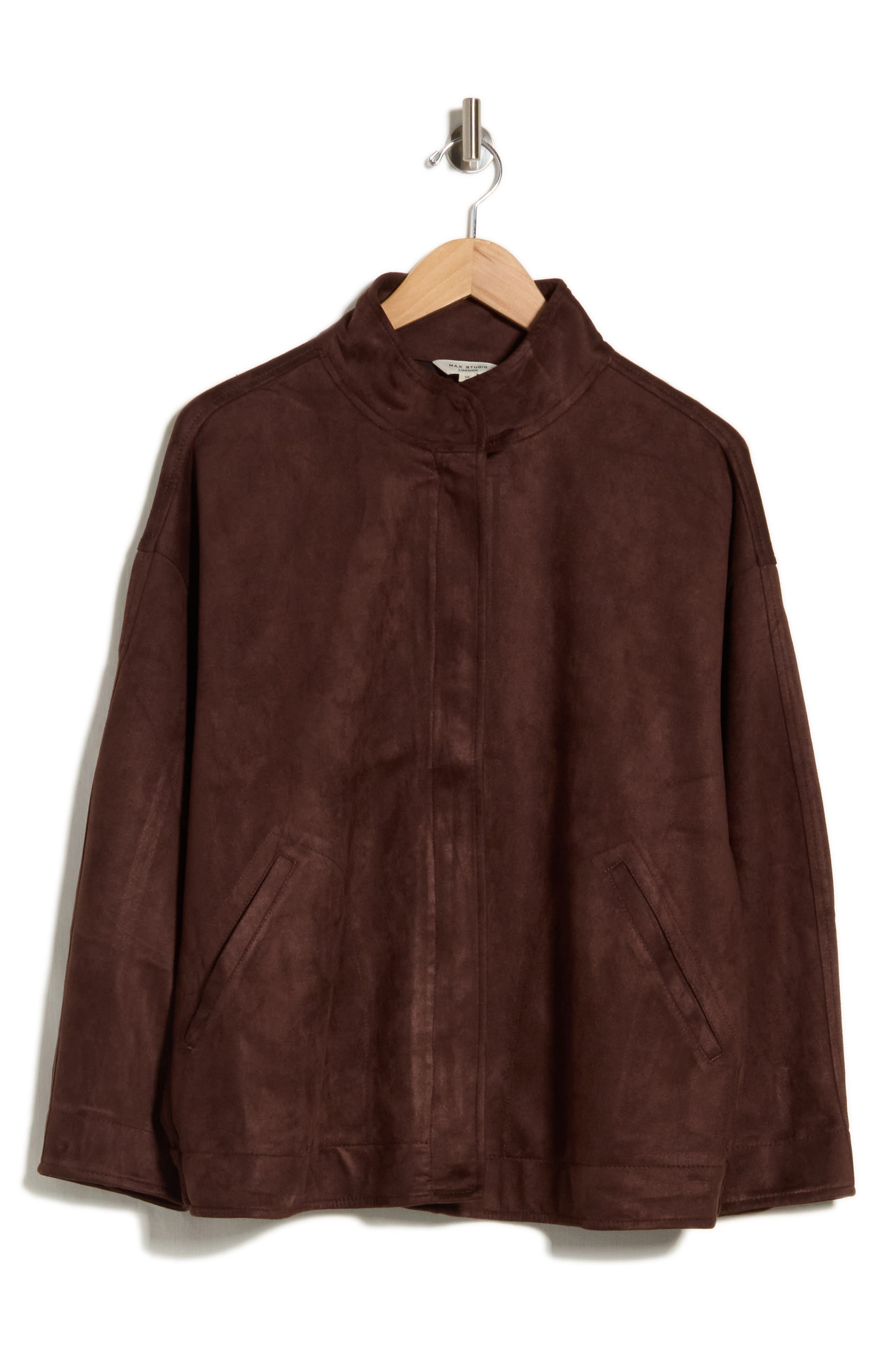 Faux Suede Zip Jacket