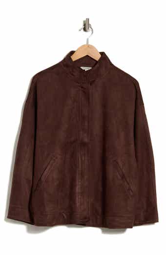 Faux Suede Zip Jacket