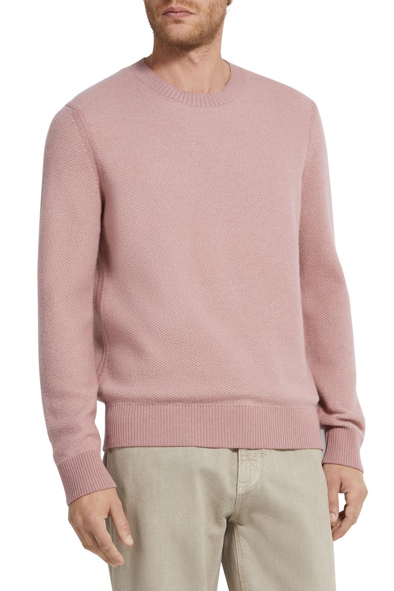 Oasi Seed Stitch Cashmere Sweater, Main, color, DUST PINK