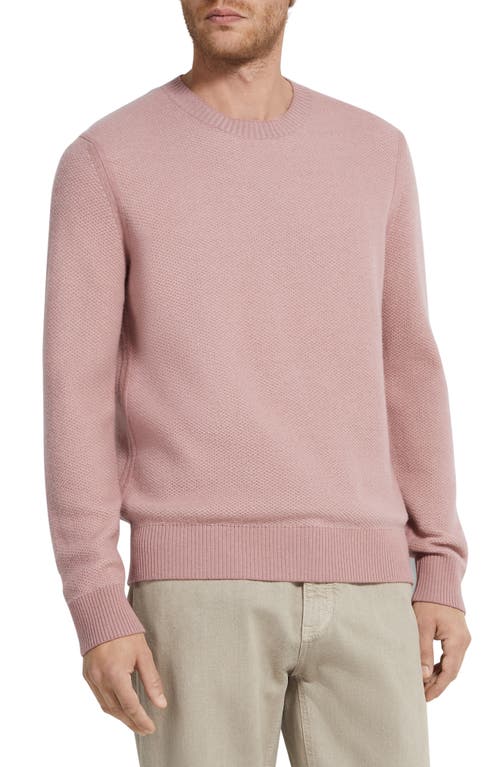 Zegna Oasi Seed Stitch Cashmere Sweater In Pink