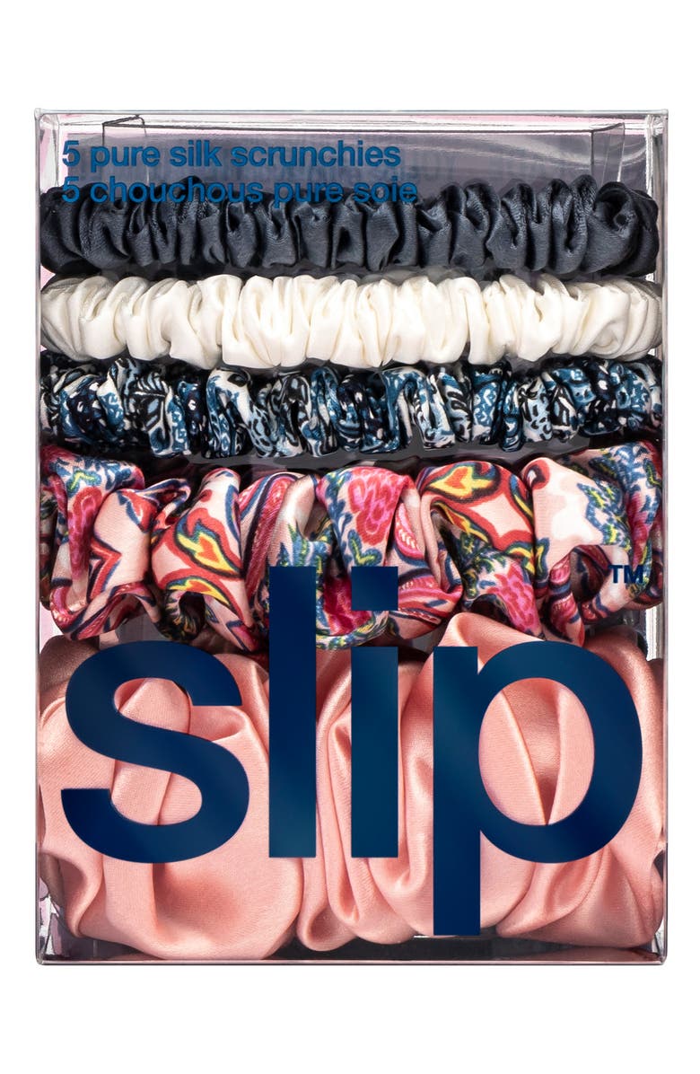 slip Pure 5-Pack Silk Scrunchies Set (Limited Edition) $44 Value, Alternate, color, 