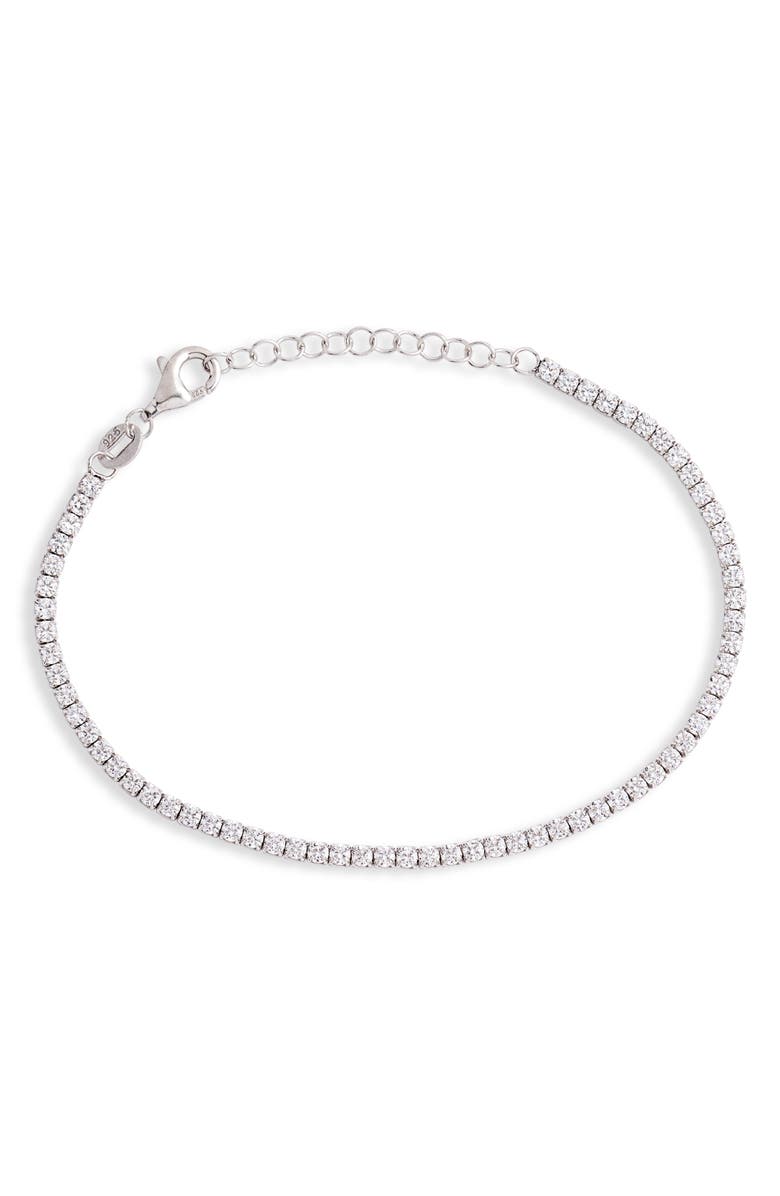 Adina's Jewels Adina’s Jewels Thin Tennis Bracelet, Main, color, 