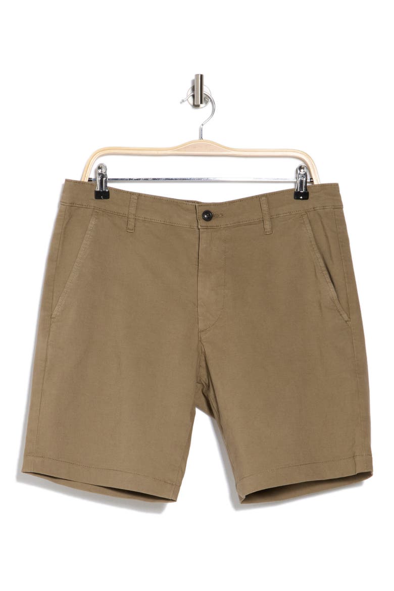 Lux Flat Front Chino Shorts, Alternate, color, SULFUR DARK TAUPE